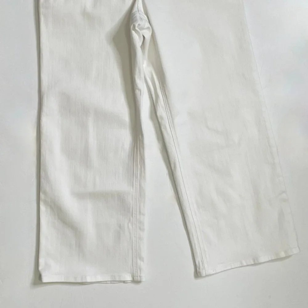 NWT!! J. CREW‎ Slim Wide Jeans Stacked Buttons Solid White Size 29 Petite 29P
